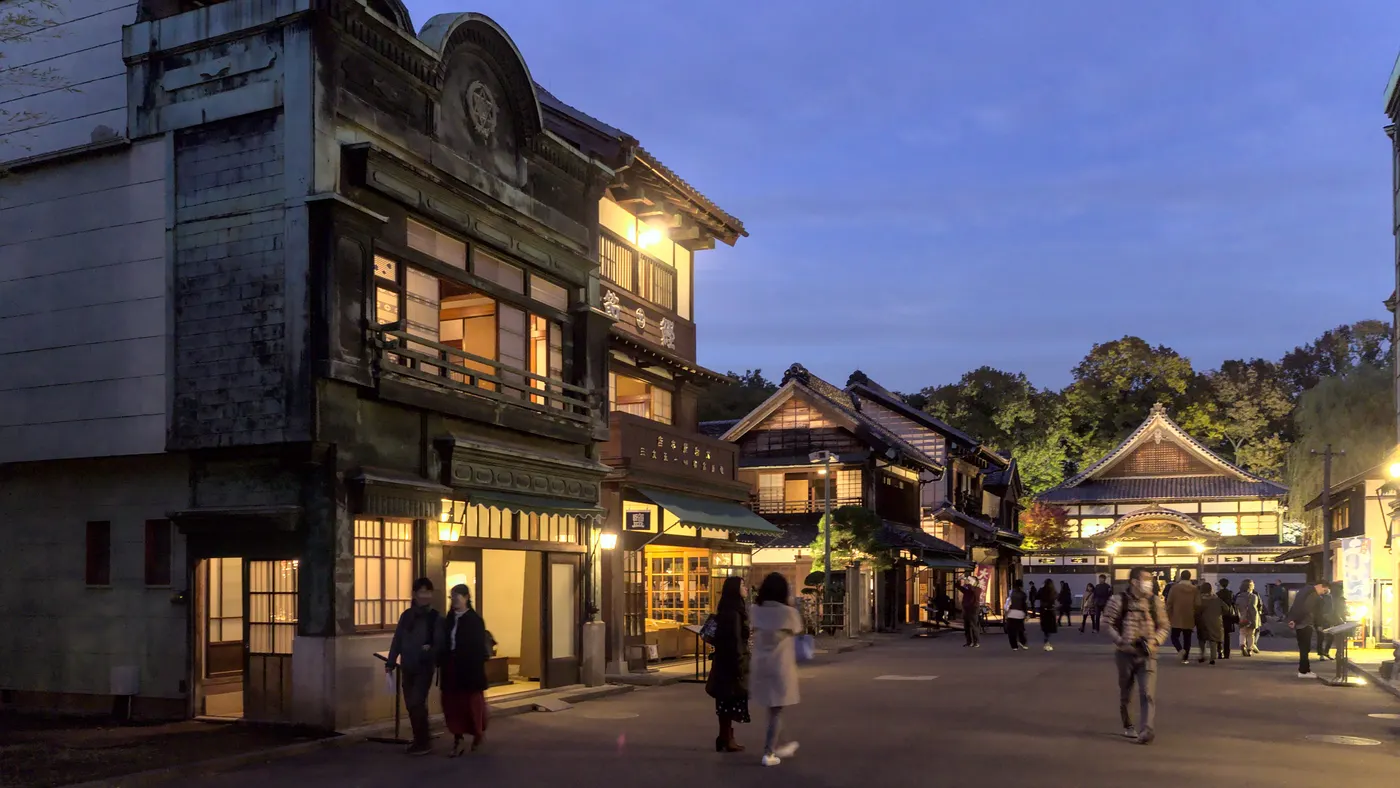 Historic street buildings at the Edo-Tokyo Open Air Architectural Museum