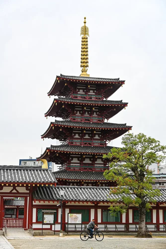 Five-storey pagoda at Shitenno-ji