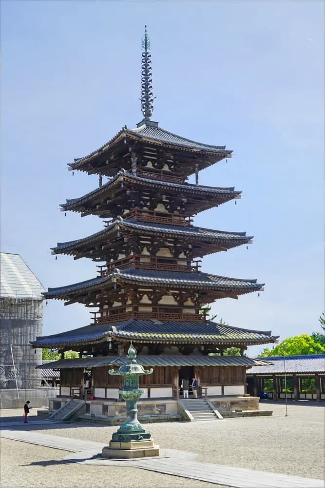 Five-storey pagoda at Horyu-ji