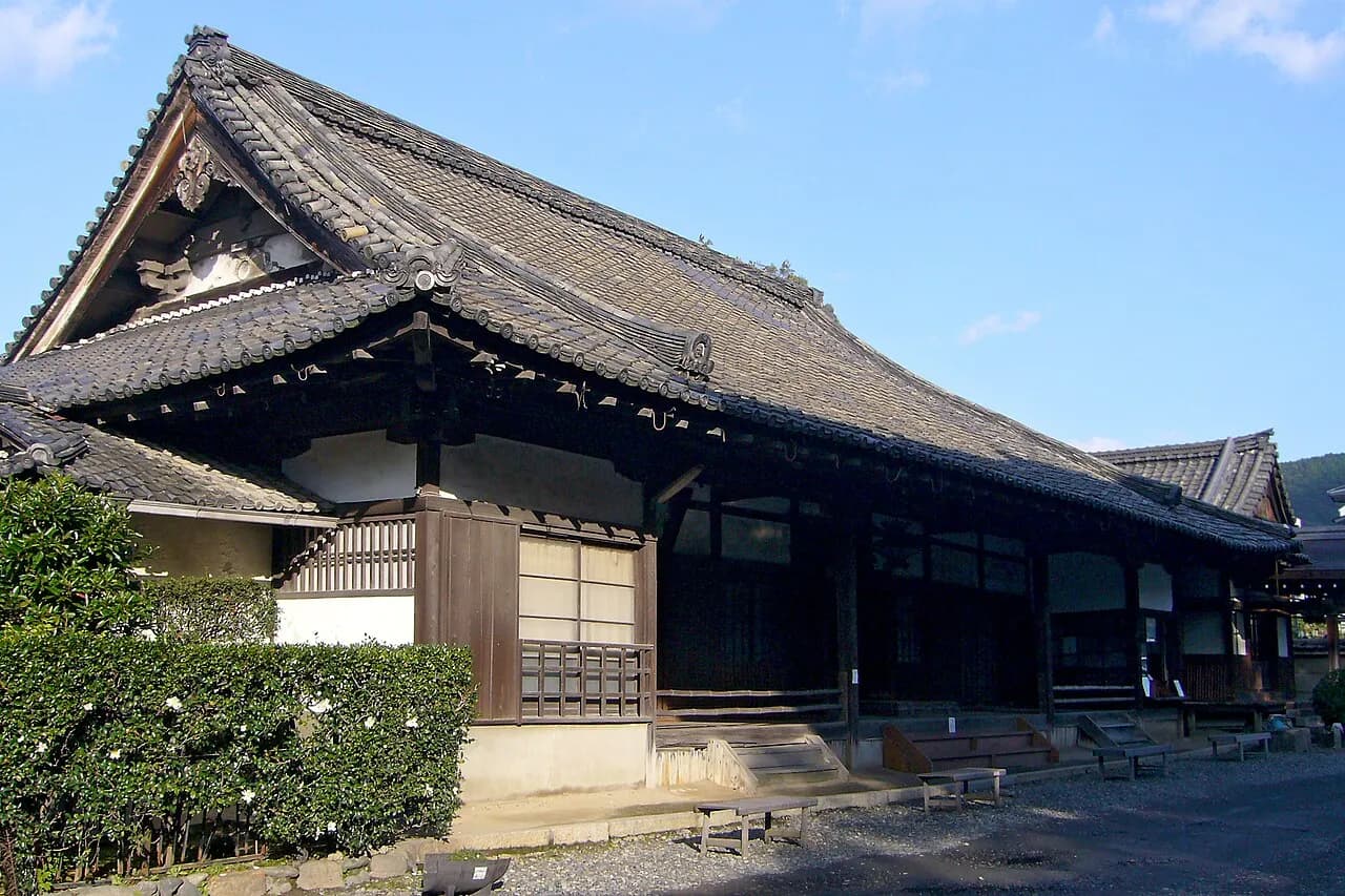 Exterior of Hoko-ji Temple in Kyoto; ordinary hall entry is not included